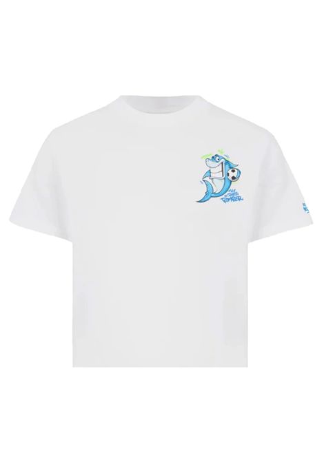 T-shirt Mc2 Saint Barth bambino TSHIRTBOY01165H bianca stampa a contrasto vestibilità regolare MC2 SAINT BARTH | T-shirt | TSHIRTBOY01165H01